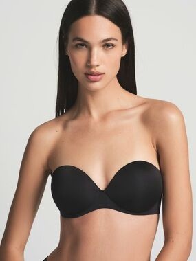 SKIMS Onyx Strapless Smooth Bandeau Bra - Black